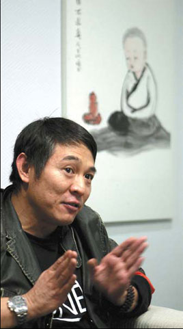 Jet Li says a narrow escape from death triggered his founding of a charity organization. 