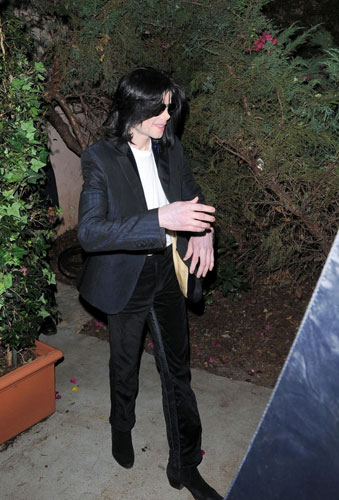 Michael Jackson is seen at a costume party in Hollywood Oct 29.