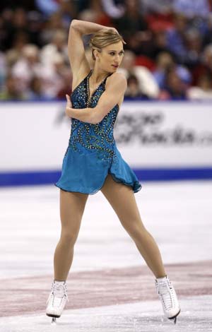 Canada's Joannie Rochette competes in the ladies free skate during Skate Canada International figure skating competition in Ottawa November 1, 2008. 