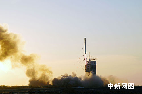 Two satellites are launched on a Long March 2D carrier rocket.