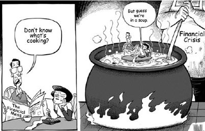 Hot soup of financial crisis