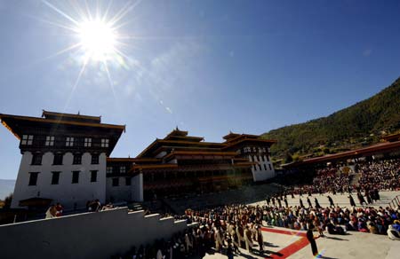 The coronation ceremony is held in Thimphu, Bhutan, Nov. 6, 2008. 