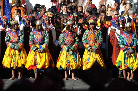 The coronation ceremony is held in Thimphu, Bhutan, Nov. 6, 2008. 