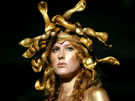 A model presents a creation during a chocolate fashion show in New York November 6, 2008.