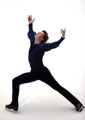 Jeremy Abbott of the U.S. competes during men's short program at SAMSUNG Anycall Cup of China ISU Grand Prix of Figure Skating 2008 in Beijing, capital of China, on Nov. 7, 2008. Jeremy Abbott ranked first after short program with 77.05 point.[Xinhua]