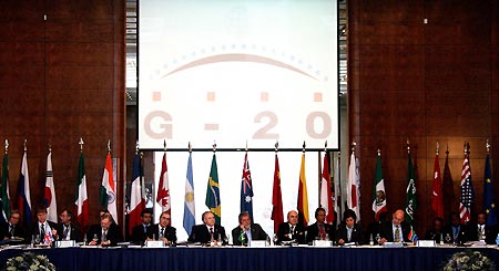 The two-day meeting of G20 Finance Ministers and Central Bank Governors is opened in Sao Paulo, Brazil, Nov. 8, 2008.