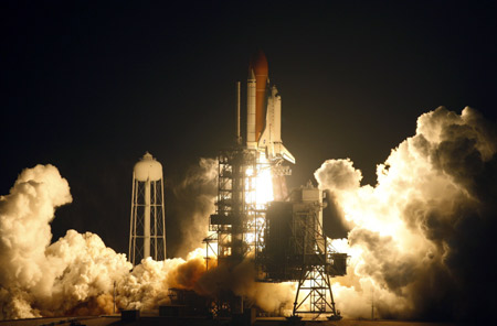 U.S. space shuttle Endeavour blasts off with seven astronauts aboard for the International Space Station at Kennedy Space Center in Cape Canaveral, Fla., Friday, Nov. 14, 2008.