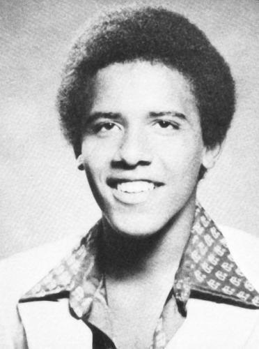 US president-elect Barack Obama at Punahou. Photo taken in 1978