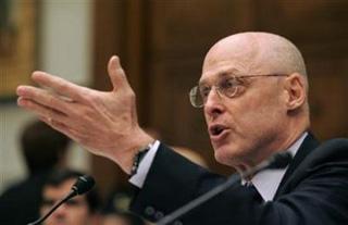 Treasury Secretary Henry Paulson testifies at the House Financial Services Committee, November 18, 2008. [Molly Riley/Reuters]