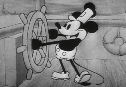 Mickey first appeared on the silver screen in 1928's 'Steamboat Willie', where his profile and personality were a lot more rat-like than the lovable mouse of today.