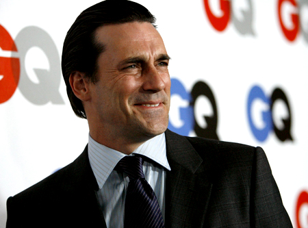 Actor Jon Hamm poses at the 13th annual GQ magazine 'Men of the Year' party in Los Angeles November 18, 2008.