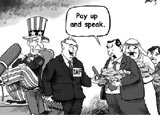 Pay up and speak