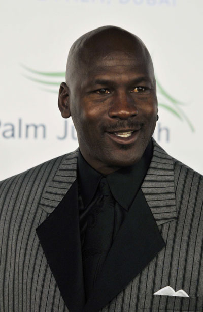 Charlotte Bobcats managing member of basketball operations Michael Jordan arrives for the grand opening of Atlantis, The Palm in Dubai November 20, 2008. The $1.5 billion mega resort with 1,539 rooms is the first resort to open on Dubai's Palm Jumeirah artificial island.