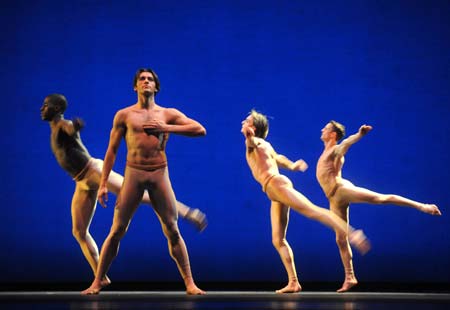 Dancers from Martha Graham Dance Company perform during the rehearsal in National Centre of Performing Arts in Beijing, China, Nov. 27, 2008. 