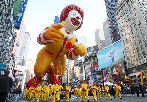 Millions of People celebrate The Macy's Thanksgiving day at Times Square by flying baloons in New York Nov. 27, 2008. 