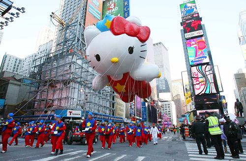 Millions of People celebrate The Macy's Thanksgiving day at Times Square by flying baloons in New York Nov. 27, 2008. 