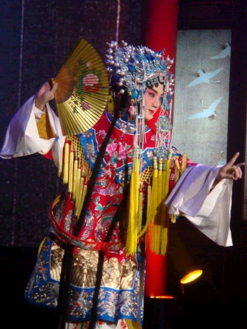 Cast member Yu Shaoqun, who played the young Mei Lanfang in the film, performs at the global premiere of &apos;Forever Enthralled&apos; in Beijing on December 2, 2008. [China.org.cn] 