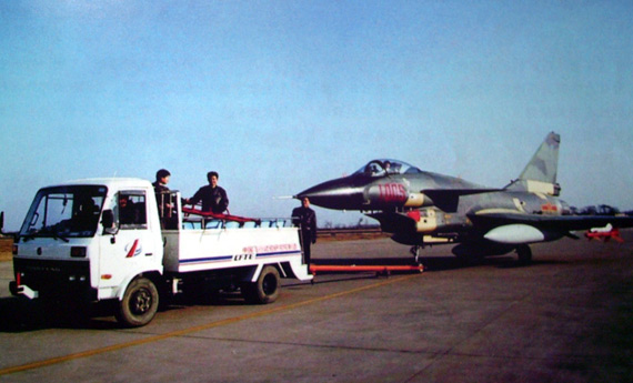 The prototype of the J-10 fighter jet.