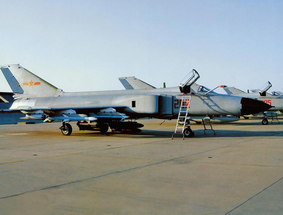 File: J-8 fighters loaded with the PL-12 mid-range air-to-air missile.