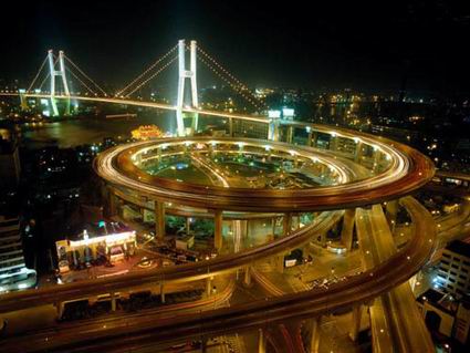 Shanghai Yangpu Bridge. Since the reform and opening-up, the Chinese government has no longer been the only source of funding for bridge construction. China now has 240 thousand overpasses and bridges.