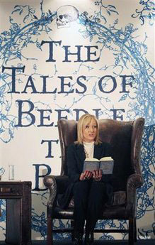 J.K. Rowling reads from her new book 'The Tales of Beedle the Bard' during a tea party to launch it at Parliament Hall in Edinburgh, December 4, 2008.