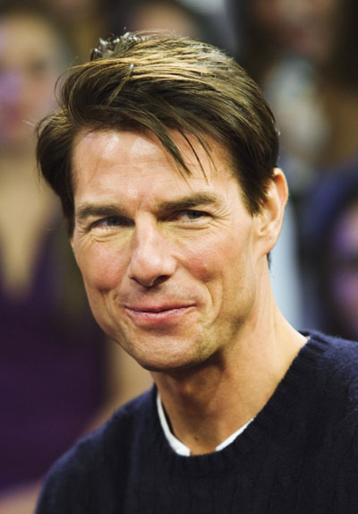 Actor Tom Cruise speaks as he is interviewed while promoting the movie 'Valkyrie' at the MuchMusic television station in Toronto December 8, 2008.