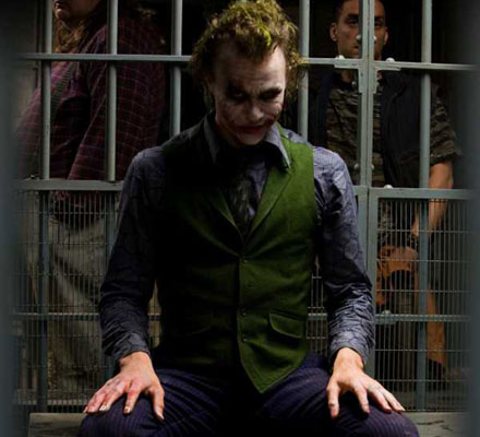Heath Ledger as Joker in 'The Dark Knight' 