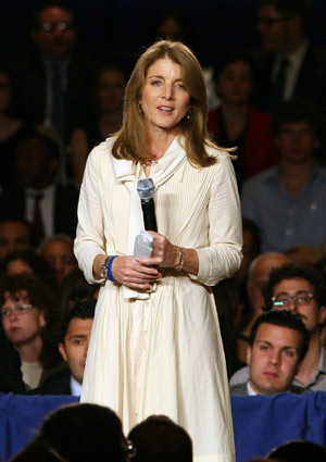 Caroline Kennedy, daughter of former U.S. President John F. Kennedy, speaks during a fund-raising party for then Democratic presidential candidate Barack Obama in New York, in this file image taken on July 9, 2008. Caroline Kennedy told New York State Governor David Paterson on Dec. 16, 2008 that she was interested in replacing Hillary Clinton, whose seat in the Senate will become vacant when she becomes secretary of state in Barack Obama's administration. David Paterson is responsible for picking Clinton's temporary replacement. 