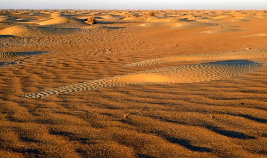 A view of the desert's famous crescent dune. [Xinhua]