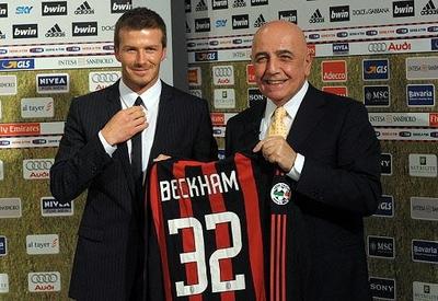 beckham ac milan jersey