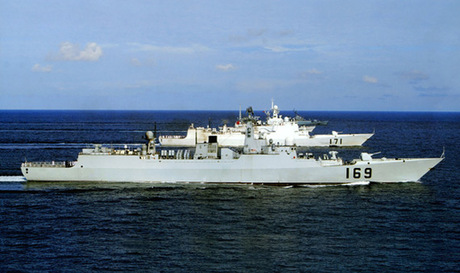 Destroyer Wuhan 169 of the PLA Navy's South China Sea Fleet