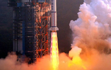 China's third geostationary meteorological satellite, the Fengyun-2-06, is launched on a Long March-3A carrier rocket at the Xichang Satellite Launch Center in southwest China's Sichuan Province, Dec. 23, 2008.