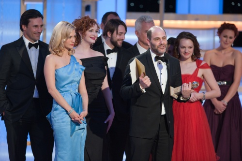 For BEST TELEVISION SERIES - DRAMA, The Golden Globe is awarded to 'MAD MEN'(AMC) produced by Lionsgate Television. Matthew Weiner Accepts the award at the 66th Annual Golden Globe Awards at the Beverly Hilton in Beverly Hills, CA Sunday, January 11, 2009.[China.org.cn/goldenglobes.org] 