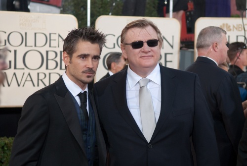 Nominated for BEST PERFORMANCE BY AN ACTOR IN A MOTION PICTURE COMEDY OR MUSICAL for his role in 'IN BRUGES' actor Colin Farrell, left, and, nominated for BEST PERFORMANCE BY AN ACTOR IN A MOTION PICTURE COMEDY OR MUSICAL for his role in 'IN BRUGES', actor Brendan Gleeson attend the 66th Annual Golden Globes Awards at the Beverly Hilton in Beverly Hills, CA Sunday, January 11, 2009.[China.org.cn/goldenglobes.org] 