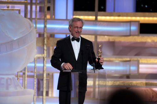 Steven Spielberg receives this year's Cecil B. DeMille Award from the Hollywood Foreign Press Association for his outstanding contribution to the entertainment field at the 66th Annual Golden Globe Awards at the Beverly Hilton in Beverly Hills, CA Sunday, January 11, 2009.