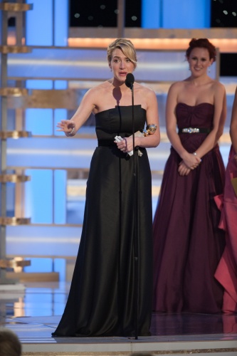 Kate Winslet for her role in 'Revolutionary Road' accepts the Golden Globe Award for Best Performance by an Actress in a Motion Picture Drama, at the 66th Annual Golden Globe Awards at the Beverly Hilton in Beverly Hills, CA Sunday, January 11, 2009