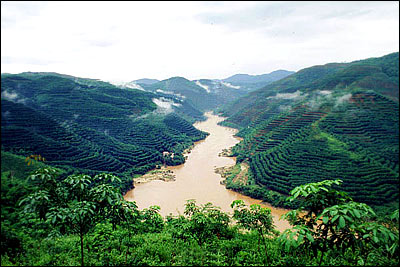 Located in the mountains of Yunnan Province, the Sanjiang -- the Jinsha, Nujiang and Lancang rivers -- originate from the Qinghai-Tibet Plateau, and run almost parallel to one another north to south for some 170 kilometers, shouldering a total land area of approximately 1.7 million hectares. [File photo of China.org.cn]