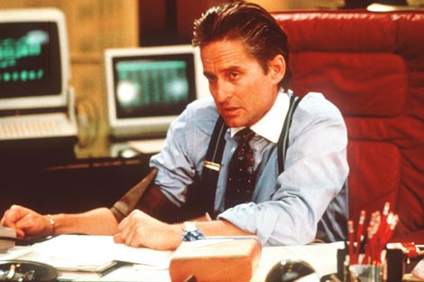 Michael Douglas as Gordon Gekko in Wall Street.