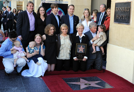 Actress Glenn celebrates with her family, as she is honored with a star on the Hollywood Walk of Fame in Los Angeles on Monday, Jan. 12, 2009. 