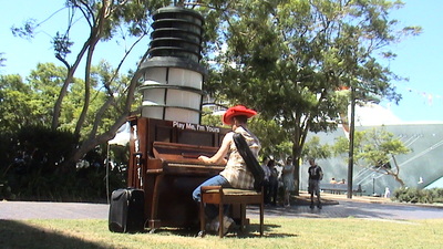 Sydney is dancing to a different tune this month thanks to a new exhibition encouraging passers-by to stop and play the piano in the street. 