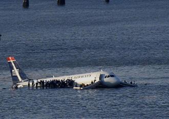 A US Airways plane has crashed into the Hudson River in New York City, after being struck by birds that disabled two engines. 