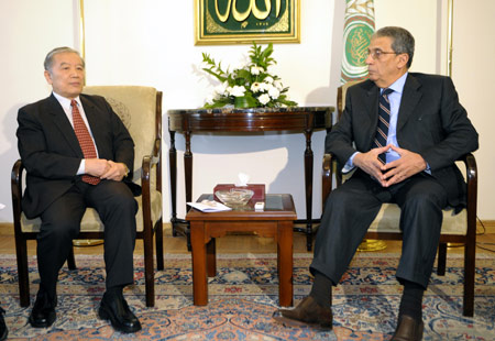 Visiting Chinese special envoy for the Middle East Sun Bigan Sun called on an immediate halt of military activities in Gaza during his meeting with Palestinian National Authority (PNA) Chairman Mahmoud Abbas in the West Bank city of Ramallah Thursday.