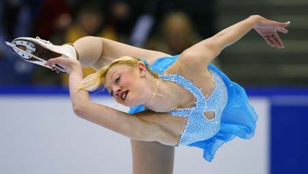 Daniela-Bella Favot of Ontario competes in the junior women free program at the Canadian Figure Skating Championships in Saskatoon, Saskatchewan, January 15, 2009.