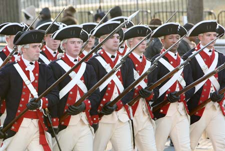 The honor guards attend the inaugural parade of U.S. President Barack Obama in Washington D.C. Jan. 20, 2009.