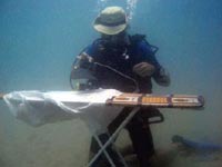 British scuba divers create world record for underwater ironing