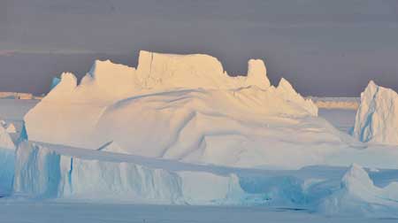 Photo taken on Jan. 21, 2009 shows icebergs in Antarctica.