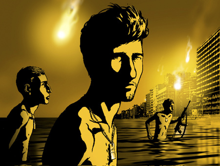 A scene from the Israeli film 'Waltz with Bashir' is seen in this undated publicity photo released to Reuters January 22, 2009. 