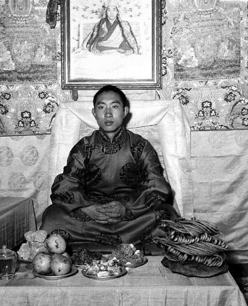 The 10th Panchen Lama at his home in Xunhua, Qinghai Province, in the 1950s. 