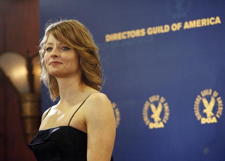 Actress Jodie Foster poses at the 61st annual Directors Guild of America Awards in Los Angeles January 31, 2009. The DGA awards honor outstanding directorial achievement in feature film, documentary and television.