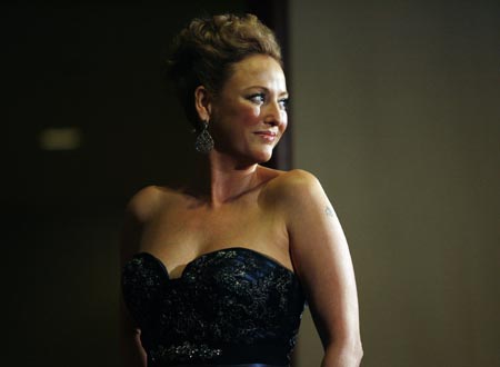 Actress Virginia Madsen poses at the 61st annual Directors Guild of America Awards in Los Angeles January 31, 2009. 